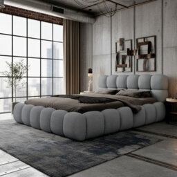 Boston 180 X 200 Cm Bed With Storage Wooden Frame Springlift Mechanism Grey - thumbnail 4