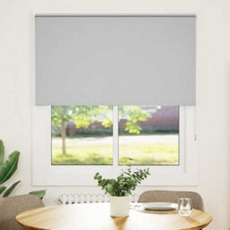Berkfield Roller Blind Blackout Light Grey 120X150 Cm Fabric Width 116.6 Cm Polyester - thumbnail 2