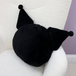 Character World Kuromi Shaped Cushion Black Sanrio Pillow Plush For Bedroom Sofa 33 X 40Cm - thumbnail 6