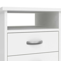 Wyld Haus Billabong White Wooden Office Desk 5 Drawers - thumbnail 6