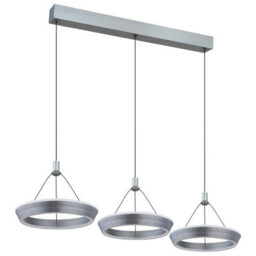 Luminosa Lighting Luminosa Ferra Triple Ring Pendant Ceiling Light Grey Matt 3X Led 3000K - thumbnail 2