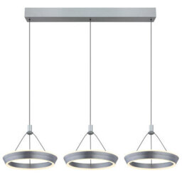 Luminosa Lighting Luminosa Ferra Triple Ring Pendant Ceiling Light Grey Matt 3X Led 3000K - thumbnail 3