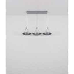 Luminosa Lighting Luminosa Ferra Triple Ring Pendant Ceiling Light Grey Matt 3X Led 3000K - thumbnail 6