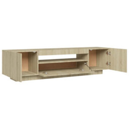 Walplus Tv Cabinet With Led Lights Sonoma Oak 160X35X40 Cm - thumbnail 9