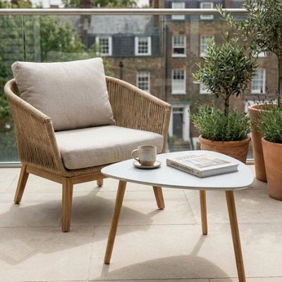 Nöa & Nani Noa & Nani Malme Extra Large Outdoor Side Table For Balcony & Patio In Chalk Grey - image 1