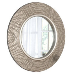 Yearn Industrial Bobble Round Silver Mirror 79Cm - thumbnail 1