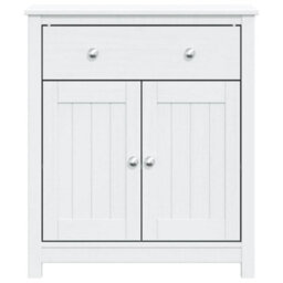 Berkfield Bathroom Cabinet Berg White 69.5X34X80 Cm Solid Wood Pine - thumbnail 3