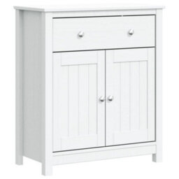 Berkfield Bathroom Cabinet Berg White 69.5X34X80 Cm Solid Wood Pine - thumbnail 2