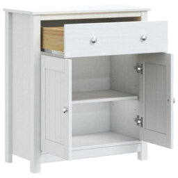 Berkfield Bathroom Cabinet Berg White 69.5X34X80 Cm Solid Wood Pine - thumbnail 4