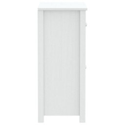 Berkfield Bathroom Cabinet Berg White 69.5X34X80 Cm Solid Wood Pine - thumbnail 5