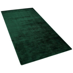 Beliani Handwoven Tufted Area Rug, Green Viscose And Cotton, 80 X 150 Cm - thumbnail 1