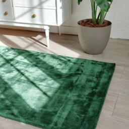 Beliani Handwoven Tufted Area Rug, Green Viscose And Cotton, 80 X 150 Cm - thumbnail 2