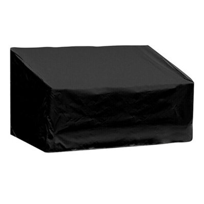 Thehotsale Black Outdoor Oxford Fabric Garden Bench Cover Chair Cover Furniture Cover 2 Seater134Cm W X 66 D X 89Cm H - image 1