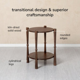 MH London Olive Side Table Solid Wood Bedside Table For Living Room And Bedroom - thumbnail 4