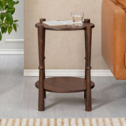 MH London Olive Side Table Solid Wood Bedside Table For Living Room And Bedroom - thumbnail 3