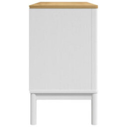 Vidaxl Sideboard Floro White 114X43X74 Cm Solid Wood Pine - thumbnail 6