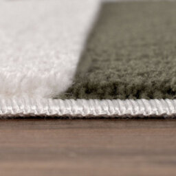 The Rugs Loft Olive And Ivory Striped Living Room Area Rug And Runners Soft Pile - thumbnail 7