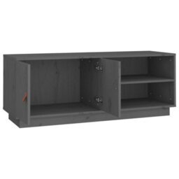 Berkfield Tv Cabinet Grey 105X34X40 Cm Solid Wood Pine - thumbnail 7