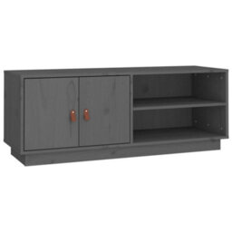 Berkfield Tv Cabinet Grey 105X34X40 Cm Solid Wood Pine - thumbnail 2