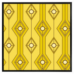 "Andrew Lee Yellow Geometric (Picutre Frame) / 12X12"" / Brown" - thumbnail 6