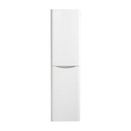 Plum&clay Eden Gloss White Wall Mounted Tall Bathroom Storage Unit Right Hand Hinge - thumbnail 2