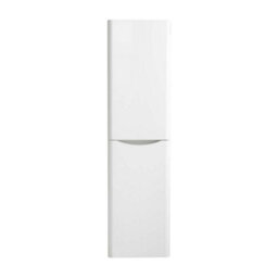 Plum&clay Eden Gloss White Wall Mounted Tall Bathroom Storage Unit Right Hand Hinge - thumbnail 1