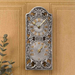 Retro Style Home/garden Indoor/outdoor Wall Clock Decorative Fence Ornament Thermometer - thumbnail 2