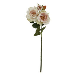 Hill Interiors The Natural Garden Collection Tea Rose Artificial Flower Pale Pink (One Size) - thumbnail 1