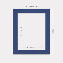 Ak Frames 50X40Cm Blue Picture Mounts To Fit 40X30Cm Aperture Size - Mount Board Only (No Frame Included) - thumbnail 3