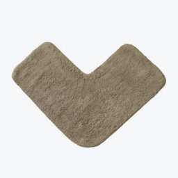 Allure Bath Fashions Corner Shower Mat 100% Cotton - Mocha