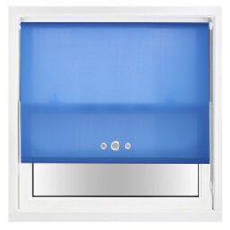 Furnished Roller Blind With Triple Chrome Round Eyelet And Metal Fittings - Blue Daylight Shade (W)180Cm X (L)165Cm - thumbnail 2