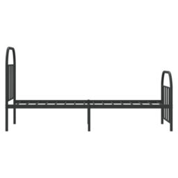 Berkfield Metal Bed Frame With Headboard And Footboard Black 75X190 Cm - thumbnail 7