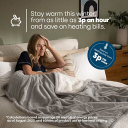 Livivo Premium Sherpa Heated Throw Grey Electric Blanket With 10 Heat Levels 9 Hour Timer Auto Shut Off Washable Design And Safety - thumbnail 2