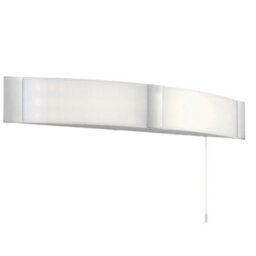 Led Bathroom Wall Light 2X 6W Cool White Ip44 Modern Curved Chrome Mirror Lamp