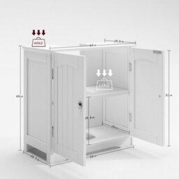 Mcc Direct Undersink Bathroom Cabinet With Shelves Colarado White - thumbnail 4