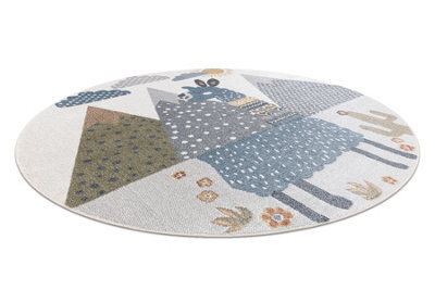 RugsX Carpet Bono 8275 Circle Lama Cream / Light Grey  Circle 100 Cm - image 1