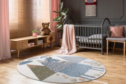 RugsX Carpet Bono 8275 Circle Lama Cream / Light Grey  Circle 100 Cm - thumbnail 5