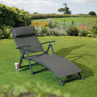 Suntime Havana Sun Lounger In Charcoal - image 1