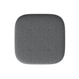 Living And Home Grey Fabric Upholstered Footstool Footrest With Wooden Legs W 410 X D 410 X H 350 mm - thumbnail 4
