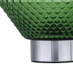 Set Of 2 Modern Battery Operated Table Lamp Bedside Light Chrome & Green Glass - thumbnail 5
