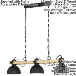Stylish Black Industrial Pendant Light With Matching Wall Sconces - thumbnail 2