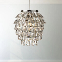 First Choice Lighting Set Of 2 Pineapple Chrome And Clear Jewelled Pendant Lightshades - thumbnail 3