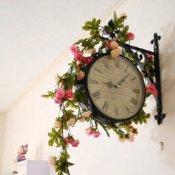 Living And Home 7Ft Light Pink Artificial Rose Vine Garland Faux Hanging Flower String For Wedding Arch Wall Decor - thumbnail 2