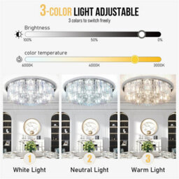 Vrygle Luxury 4-Tiers Modern Crystal Flush Mount Chandelier Pendant Lamp Ceiling Light,60Cm - thumbnail 4