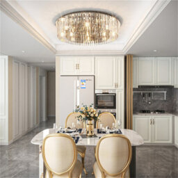 Vrygle Luxury 4-Tiers Modern Crystal Flush Mount Chandelier Pendant Lamp Ceiling Light,60Cm - thumbnail 7