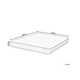 Beliani Gel Memory Foam Pocket Spring Mattress Pleasant H2/3 Medium 140 X 200 Cm (Eu Double) - thumbnail 3