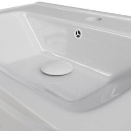 Living And Home White Bathroom Vanity Unit With Integrated Ceramic Basin & Storage Shelf - thumbnail 6
