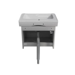 Living And Home White Bathroom Vanity Unit With Integrated Ceramic Basin & Storage Shelf - thumbnail 5