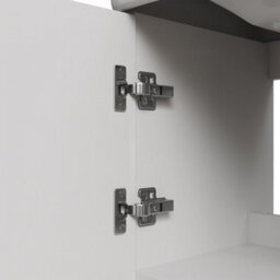 Living And Home White Bathroom Vanity Unit With Integrated Ceramic Basin & Storage Shelf - thumbnail 7