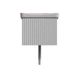 Living And Home White Bathroom Vanity Unit With Integrated Ceramic Basin & Storage Shelf - thumbnail 4